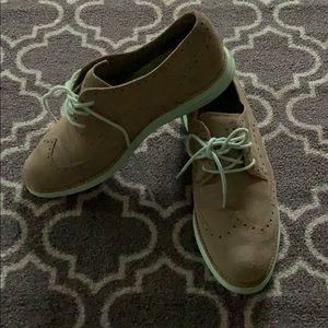 Suede oxfords